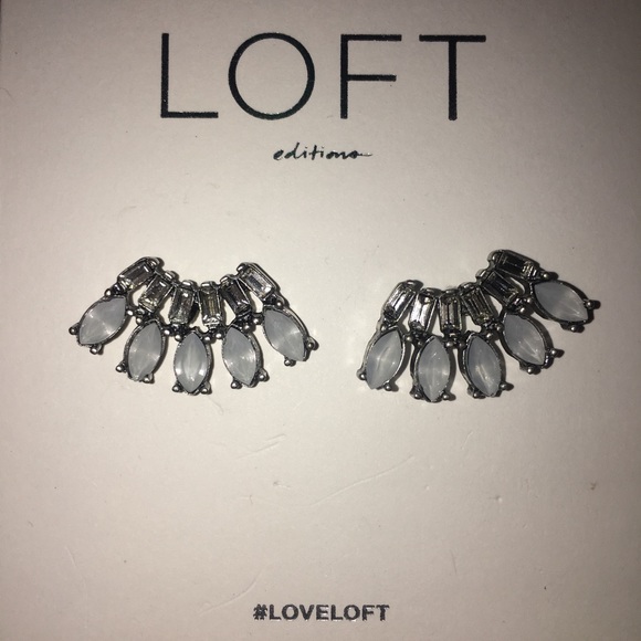 —Ann Taylor Loft—Opaque Crystal statement earrings - Picture 6 of 6